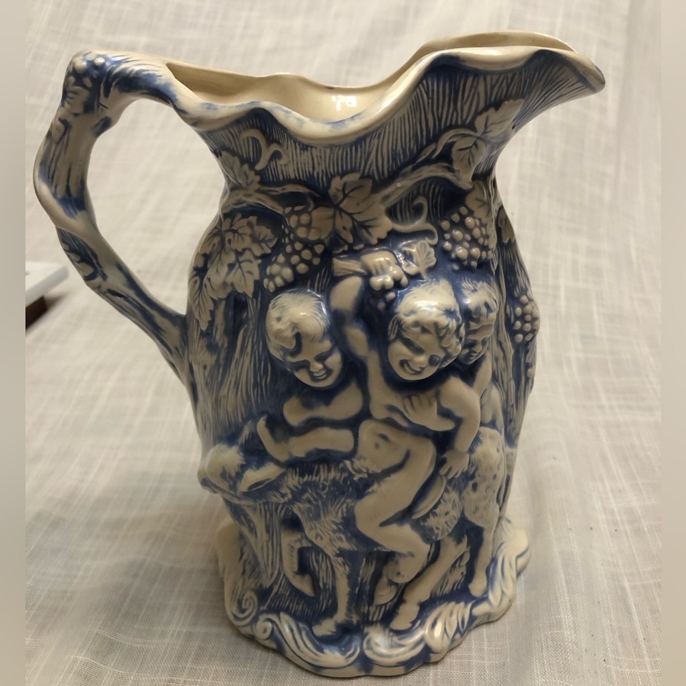 Minton Silenus Bacchus Style Stoneware Pitcher - Picture 5 of 13